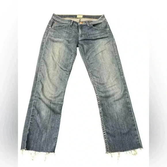 Hudson Bacara Straight Flood  Crop JeansWomens Denim Size 28 Medium Wash - Picture 2 of 8